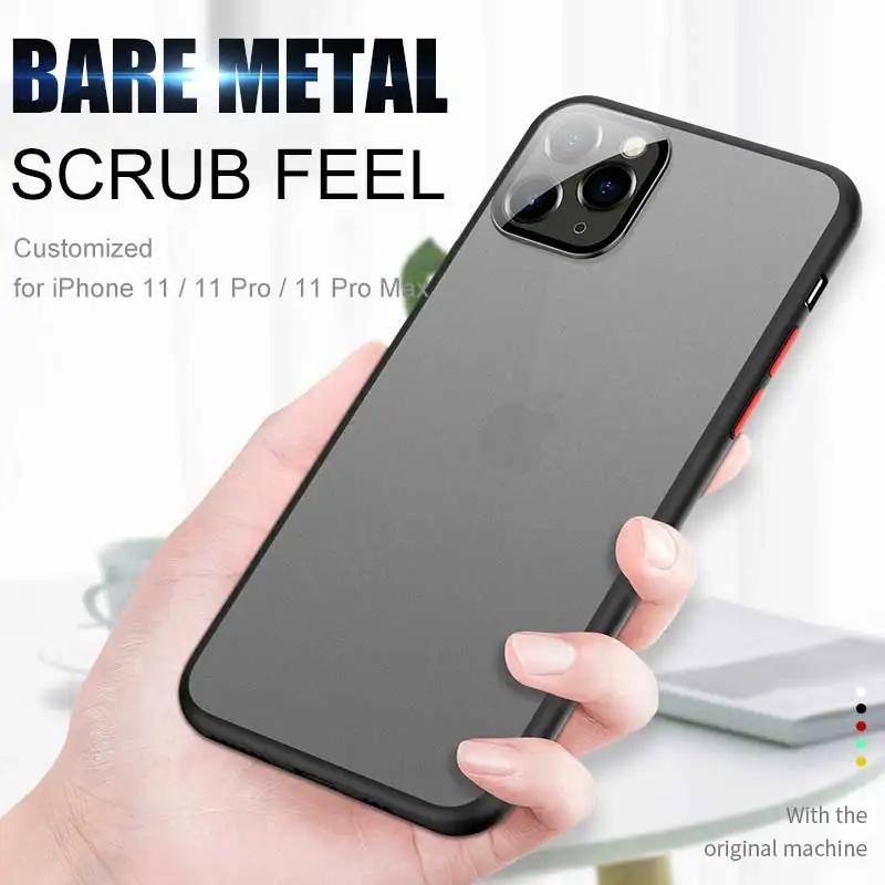 Luxury Shockproof Matte Back Case For IPhone XR XS 11 Pro Max Soft Silicone 7 6 8 Plus X Ultra Thin Cover Coque | Мобильные телефоны
