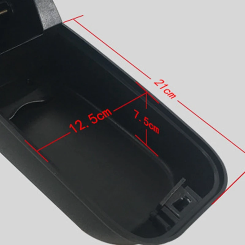 Leather PU Armrest Storage Box for Smart 453 Fortwo Forfour 2015-2018 with Cup Holder Locker Container Car Accessories