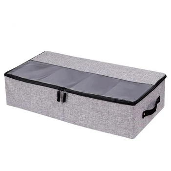 

Foldable Storage Box For Shoes Wardrobe Closet Organizer Sock Bra Underwear Cotton Storage Bag Dark Gray
