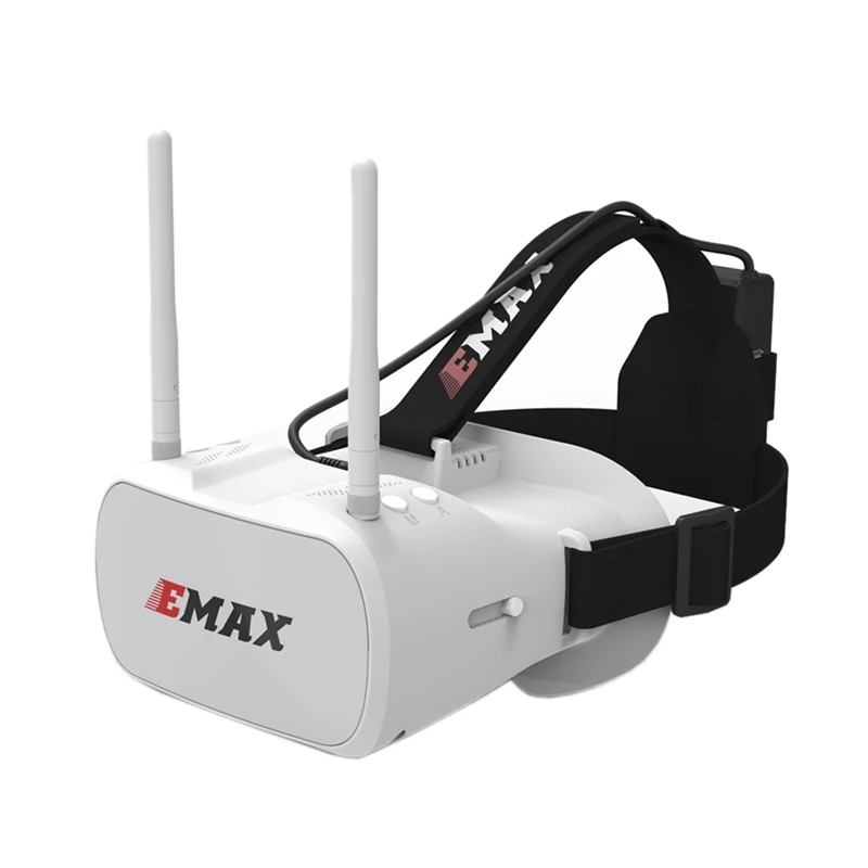 

EMAX Goggles 48CH 5.8G FPV Video Input 3.3-6V Dual Antenna Reception 4.3 Inch Display Goggles for RC Drone