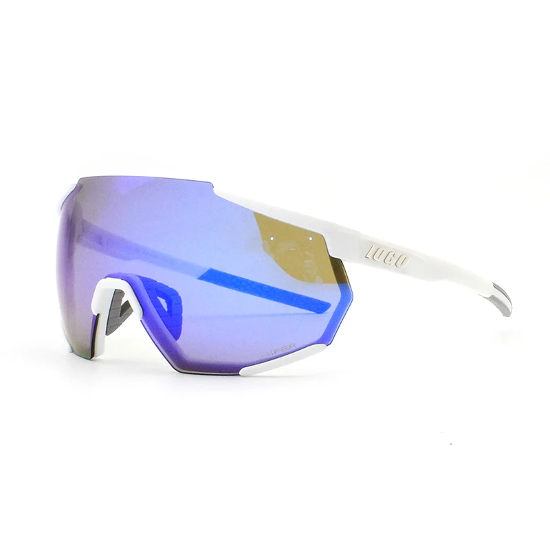 cycling sunglasses sports sunglasses outdoor hiking running goggles - Цвет: WhiteLenBlue