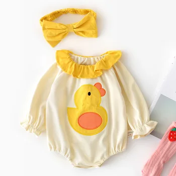 

2020 Baby Onesies Spring Autumn Cute Princess Clothes Spring Baby Long Sleeve Romper Cotton Strawberry Print Baby Girl Clothes