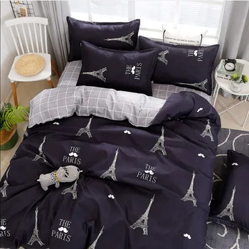

Hot sale high quality extra large bed sheet quilt cover polished quilt pillowcase four-piece set