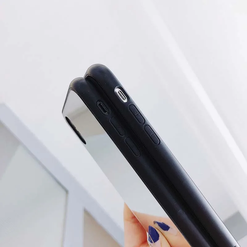 Однотонный зеркальный чехол для телефона для Iphone XS MAX XR X чехол s Frosty Wind glass Shell для IPhone 7 8 6 S Plus чехол