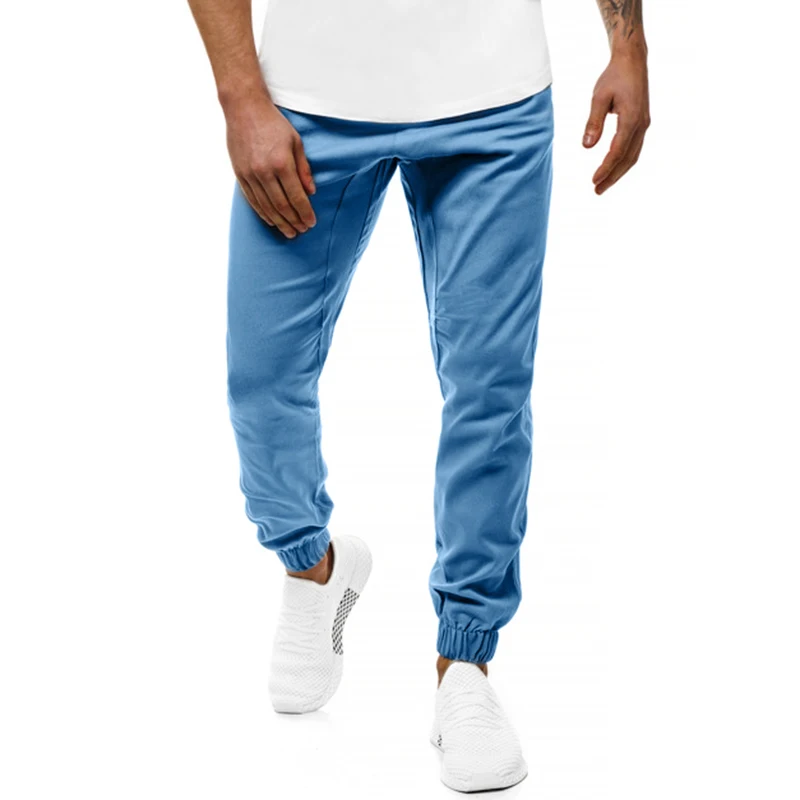 Ouma Ebay2019 осенние новые стильные мужские однотонные трендовые универсальные повседневные спортивные брюки K52