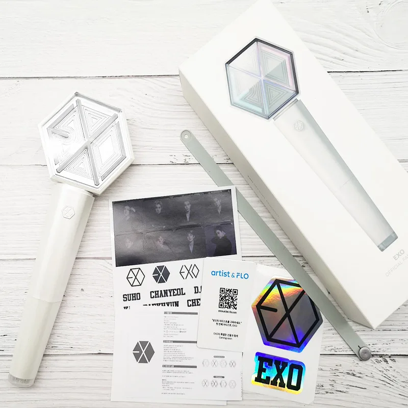EXO Kpop EXO официальная световая палка Ver3 5-й Тур концертная поддержка Lightstick Fan Light K-pop EXO подарки коллекция Прямая - Цвет: EXO