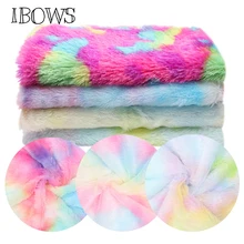 45*150 см зимняя плюшевая ткань радужного цвета теплая ткань для DIY домашнего текстиля Одежда Игрушка пошивное ремесло искусственный мех Ткань