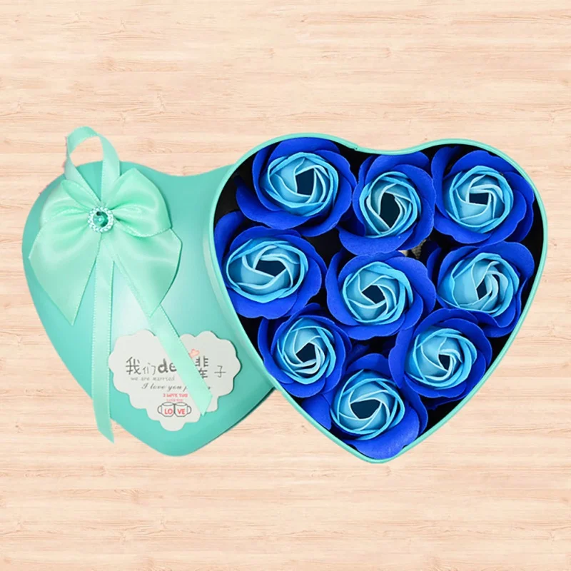 Роза Подарочная коробка мыло цветок подарок искусственный в форме сердца коробка творческий день Святого Валентина Подарки для девочек украшение дома свадьба - Цвет: XOI0404L3