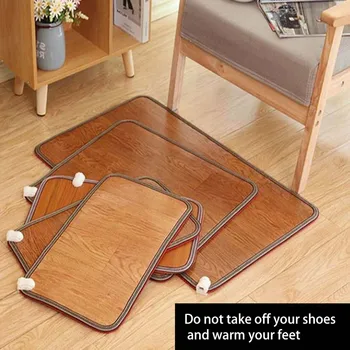 

Leather Heating Foot Mat Warmer Electric Heating Pads Feet Leg Warmer Carpet Thermostat Warming Tools Home Office 2 Sizes
