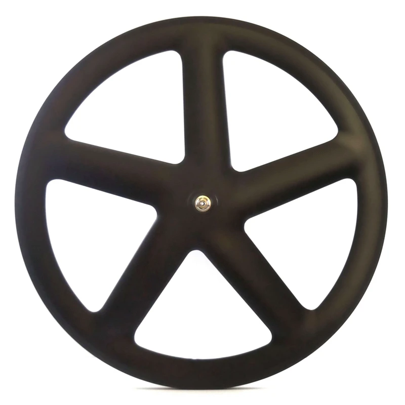 Углеродное 5 спицевое колесо, дорожное фиксированное зубчатое колесо, 5 спиц, полностью углеродное колесо