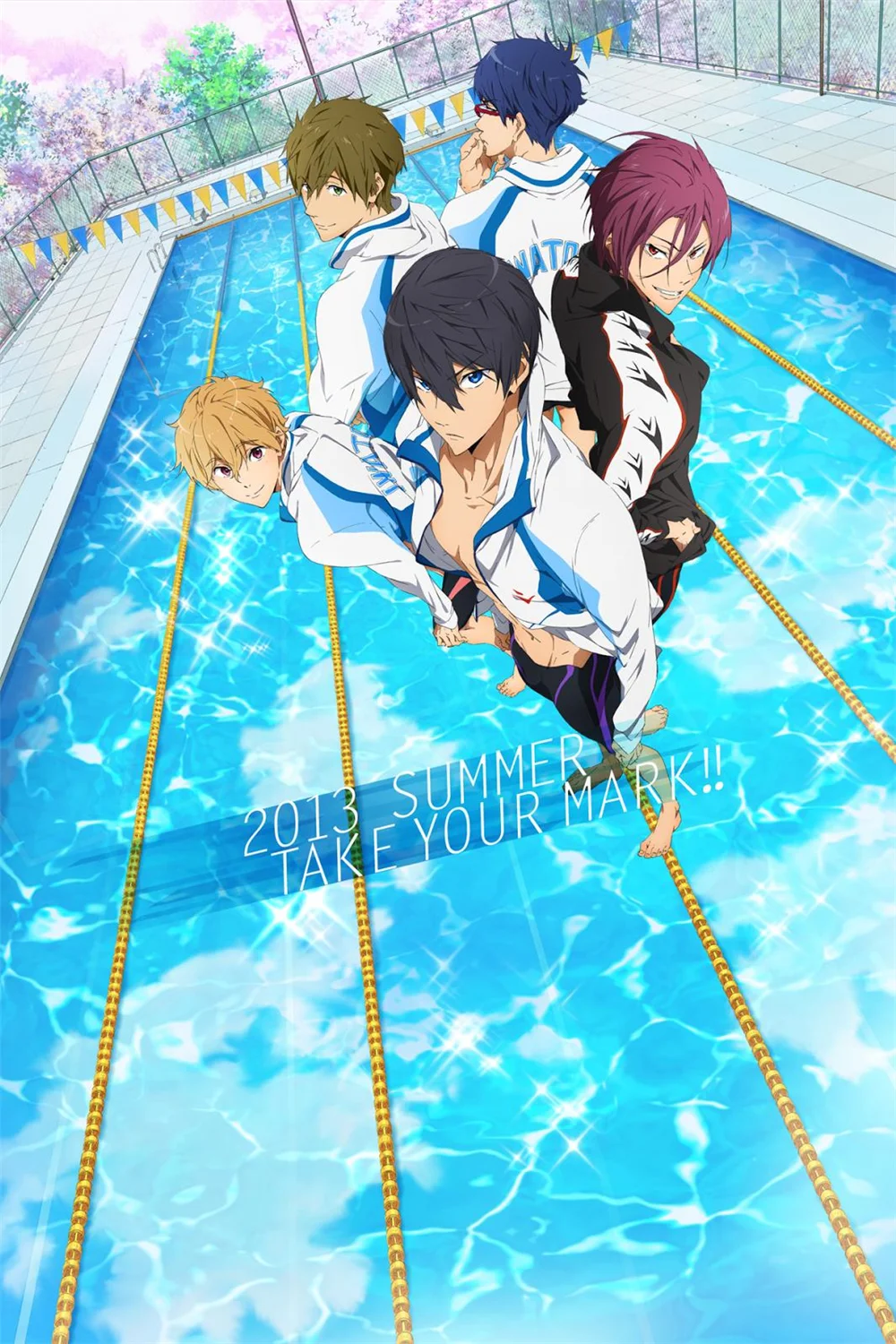 1 X Free! Iwatobi Swim Club Anime Fabric Wall Scroll Poster (16 x 23)  Inches