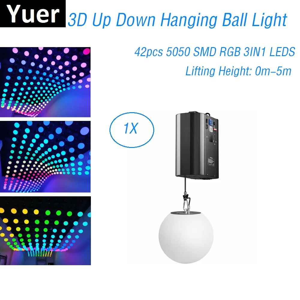 3D вверх вниз подъемный шар высотой 0 м 5 DMX RGB светодиодный с современным волновым