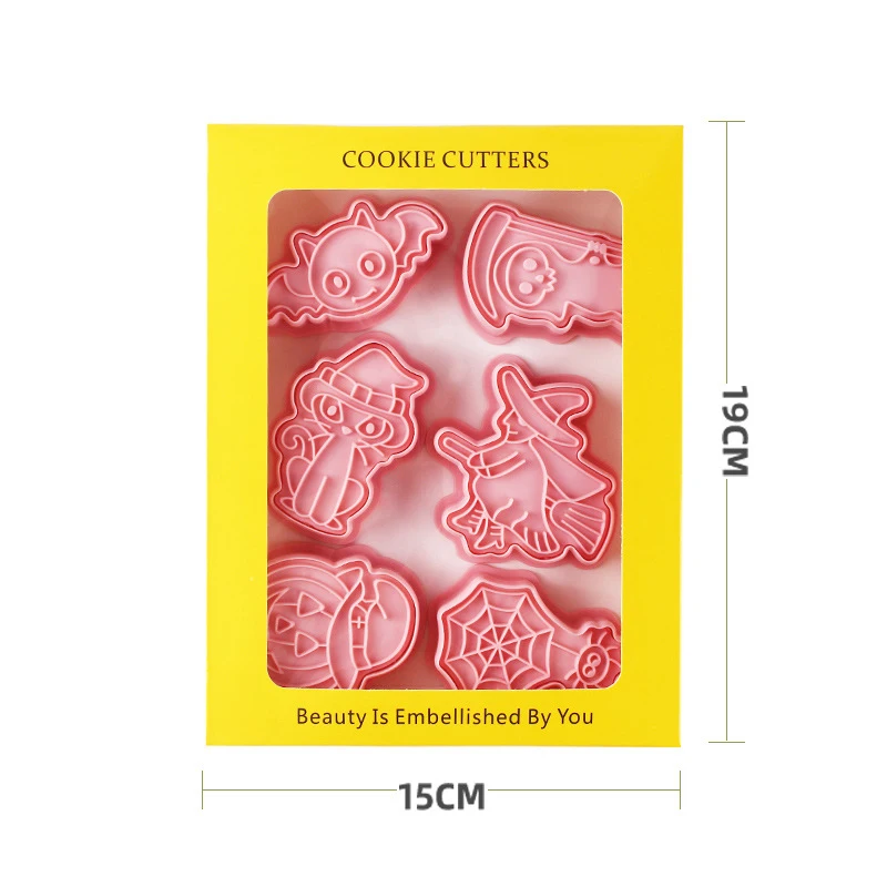 6pcs/set Halloween Cookie Cutters Set Mold Baking Accessories Bakery Mold Cake Decorating Tools Bakeware Party Decoration