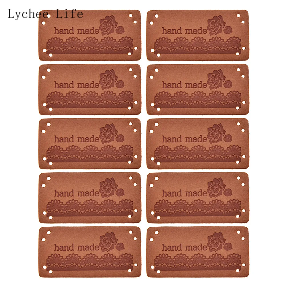 3 Lychee Life 10 шт. этикетки ручной работы с буквенным принтом для рукоделия Швейные Сумки для монет одежда шляпы Шарфы этикетки поделки - Цвет: 3