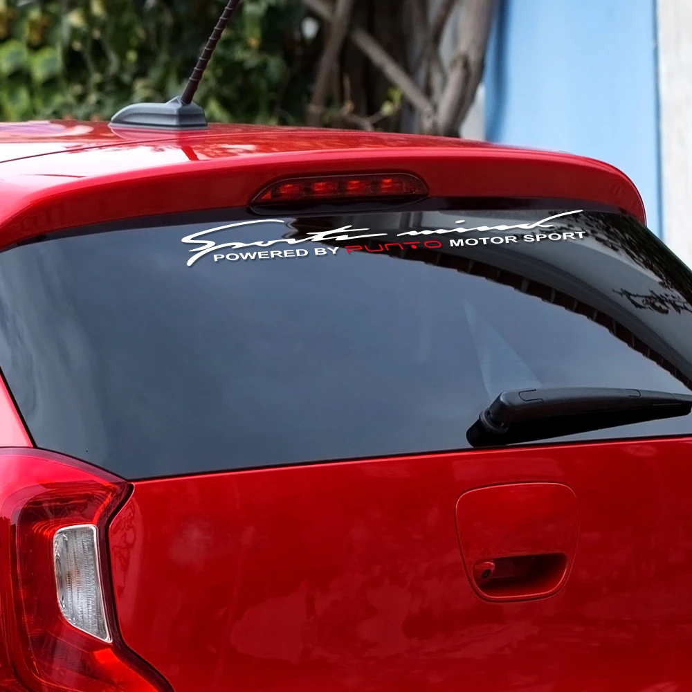 90*12 см для мотоспорта, автомобилей сзади лобовое стекло наклейки для Fiat Punto Авто Светоотражающие виниловые настенные украшения автомобильные аксессуары