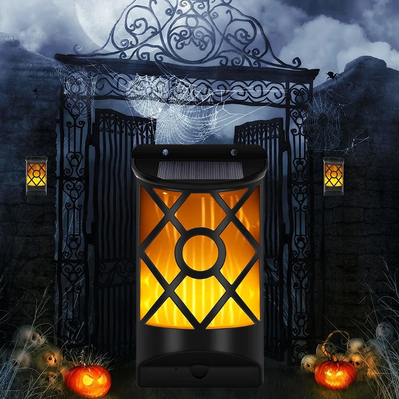 Solar Wall Lights Flame Light 2835SMD Decoration Home Light-Controlled Garden Lamp Flame Effect Lamp Fashion Waterproof Outdoor