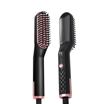 

Beard Comb, Pig Bristle Brush, Men'S Style Straight Hair Comb, Electric Hair Straightening Comb, Hair Styling Comb Plastic&Metal