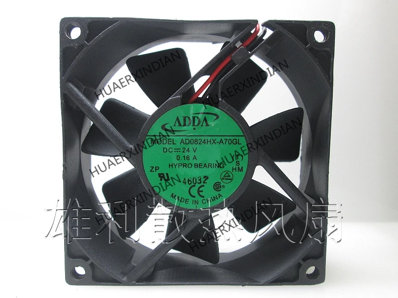 Новый AD0824HX-A70GL 24V 0.16A 8025 8 см 2 шт/комплект провода защиты электродвигателя
