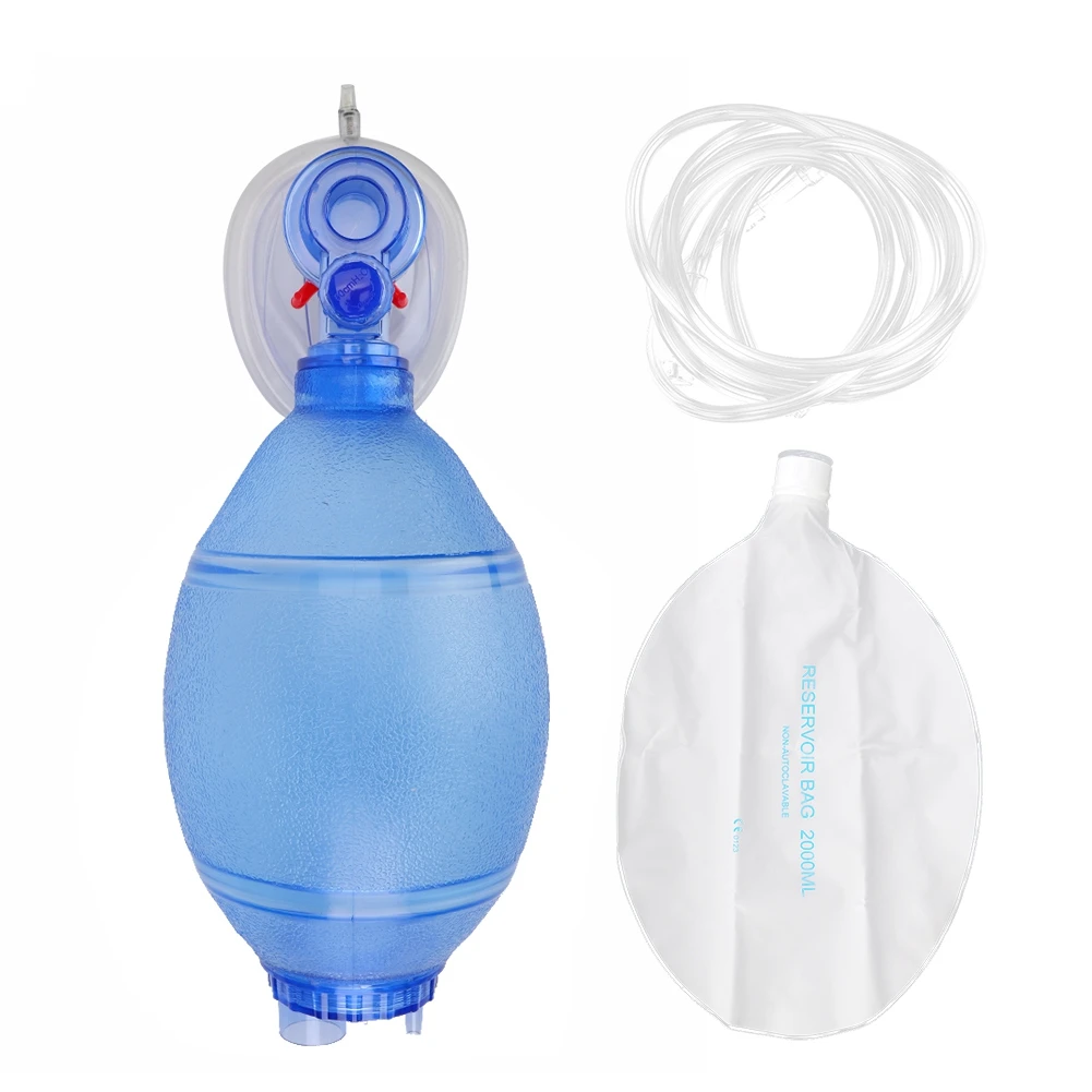 

Manual Resuscitator PVC Adult Oxygen Bag First Aid Kit Tool Simple Breathing Balloon Apparatus For First Aid Oxygen Machine