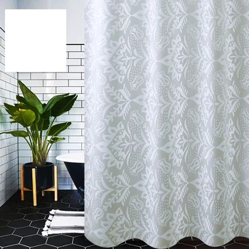 

Water-proof Thickened Mildew Bath Curtain Bathroom Suite Bathroom Curtains Perforation-free Extension Bar Showers Bath