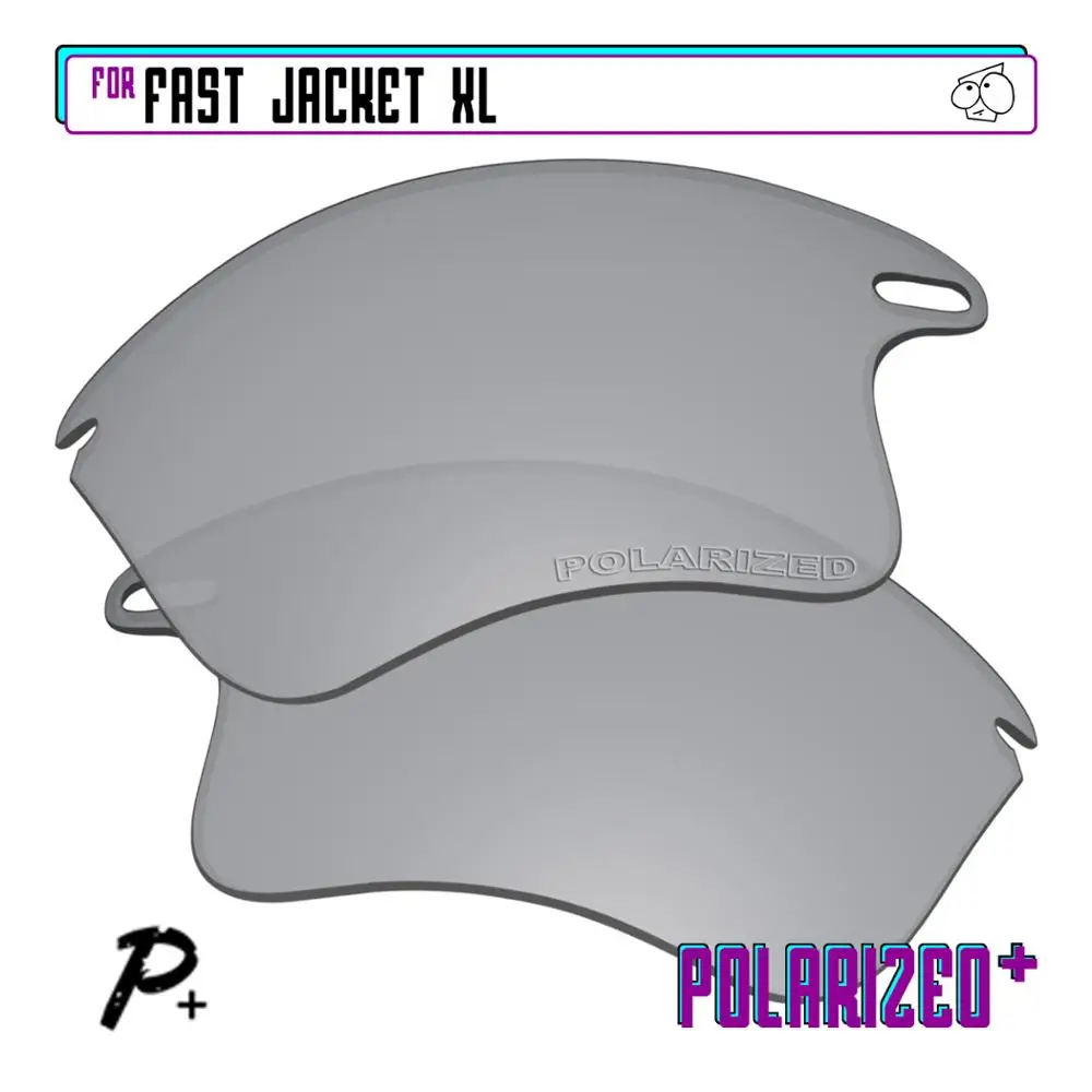 

EZReplace Polarized Replacement Lenses for - Oakley Fast Jacket XL Sunglasses - Silver P Plus