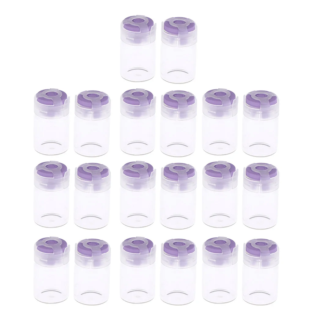 20pcs Empty Sterile Glass Sealed Serum Vials Liquid Containers 5ml | Красота и здоровье