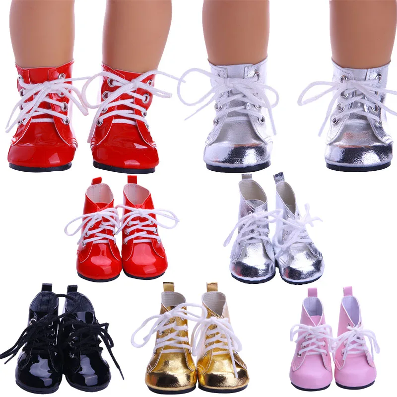 Doll -Shoes Laced Shiny Cute 18Inch Baby &amp43Cm Girl Born American Accessories Cloth Christmas Gift | Игрушки и хобби