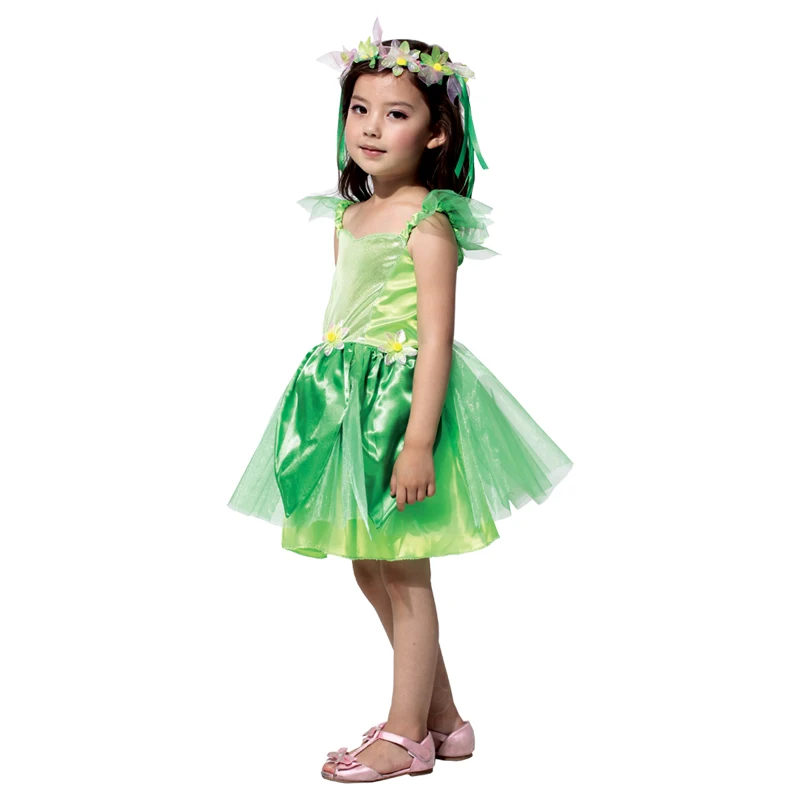 Umorden Ladybug Butterfly Fairy Costumes Girls Kids Forest Woodland Green Elf Costume Cosplay Fantasia Dress for Girl