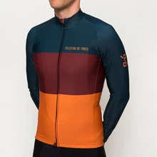 Peloton de paris, командный костюм для соревнований на велосипеде, новинка, Мужская футболка с длинным рукавом, для спорта на открытом воздухе, футболка для велоспорта
