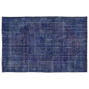 

Handmade Blue Vintage Overdyed Turkish Area Rug 193x300 Cm-6'4''X9'10''
