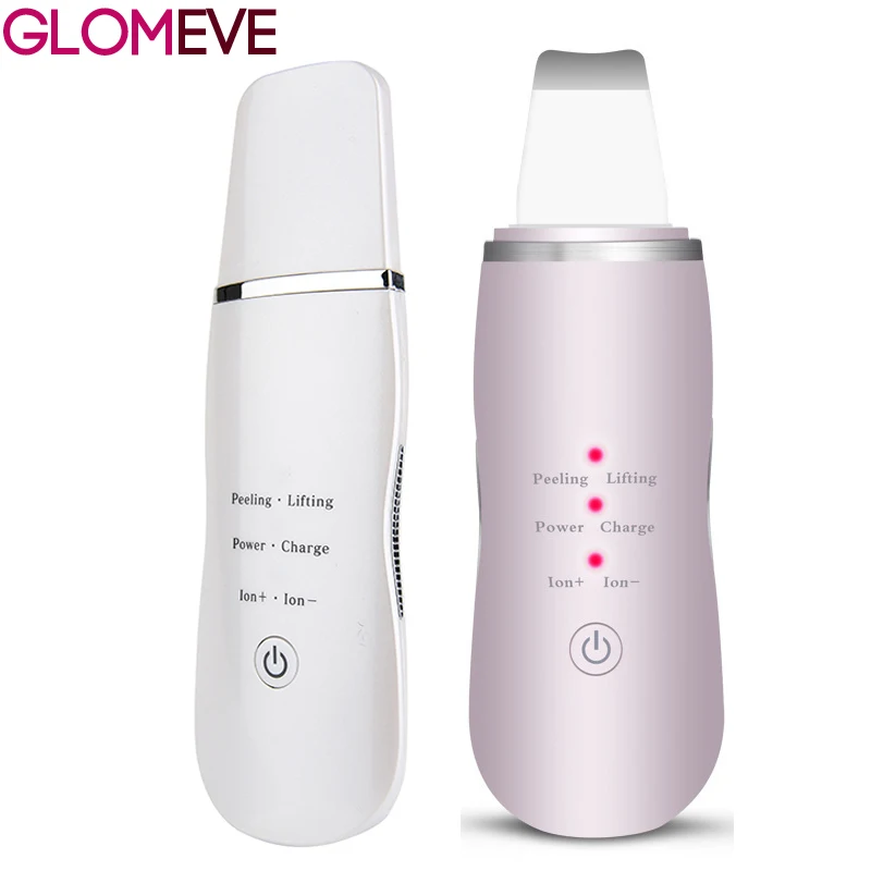 

Portable Ultrasound Skin Cleaner Ultrasonic Ion Pore Peeling Facial Cleansing Machine High Frequency Vibration Facial Massager