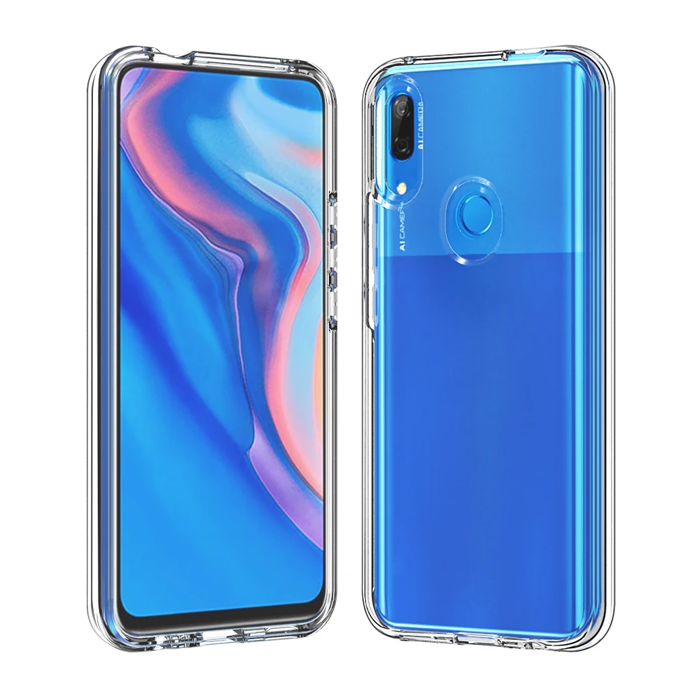 Transparent For Huawei P Smart Z Case 2 in 1 Soft TPU Hard PC Phone Funda 1