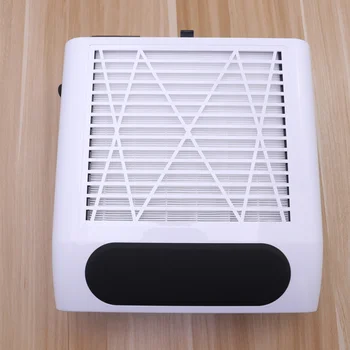 

1Pc Professional 80W Nail Art Dust Collector Vacuum Cleaner No-spilling Filter Device Nail Dust Collector with UK Plug (White)