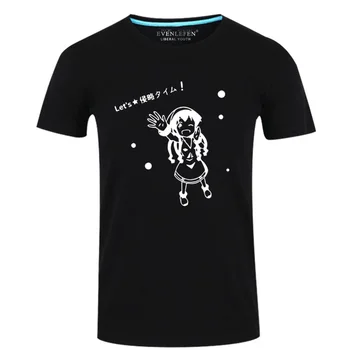 

High-Q Anime The invader comes from the bottom of the sea! THE SQUID GIRL Cotton T-Shirt Tee O-Neck Ika Musume Black T-Shirt