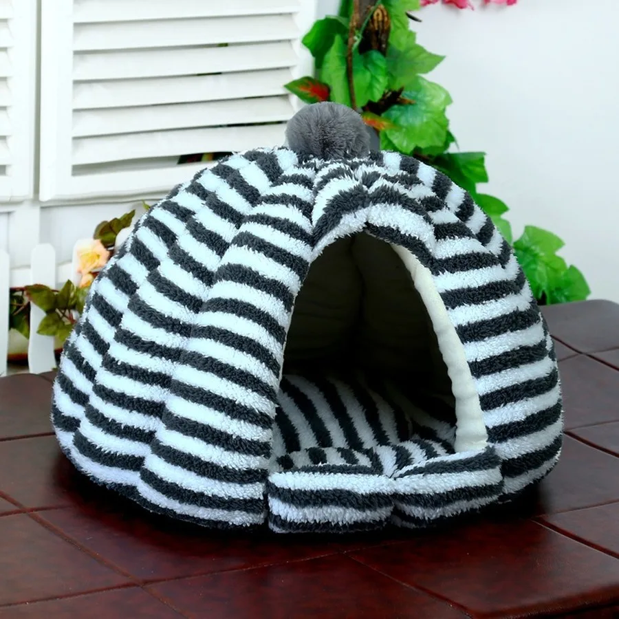 Four Seasons Universal Striped Simple Comfortable Warm Cat Bed Small and Medium-sized Dog Bed House Pet Top Selling Pet Supplies