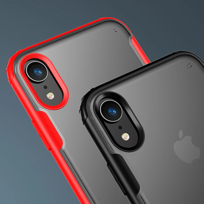 

Shockproof Armor Case For iPhone XR X XS Max 7 8 6 6s Plus TPU Silicone Protective lens Transparent Back Cover