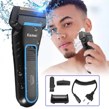 

Men Electric Shavers Razor 2 Blades Dual Foil Shaver Rechargeable Beard Razor Trimmer Portable Cutter Machine for Shaving