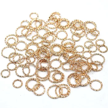

Open Jump Ring Clasps & Hooks Mixed Size 100pcs Round Shape Embossing for Beadwork Craft for Earring Jewelry Making Supplies