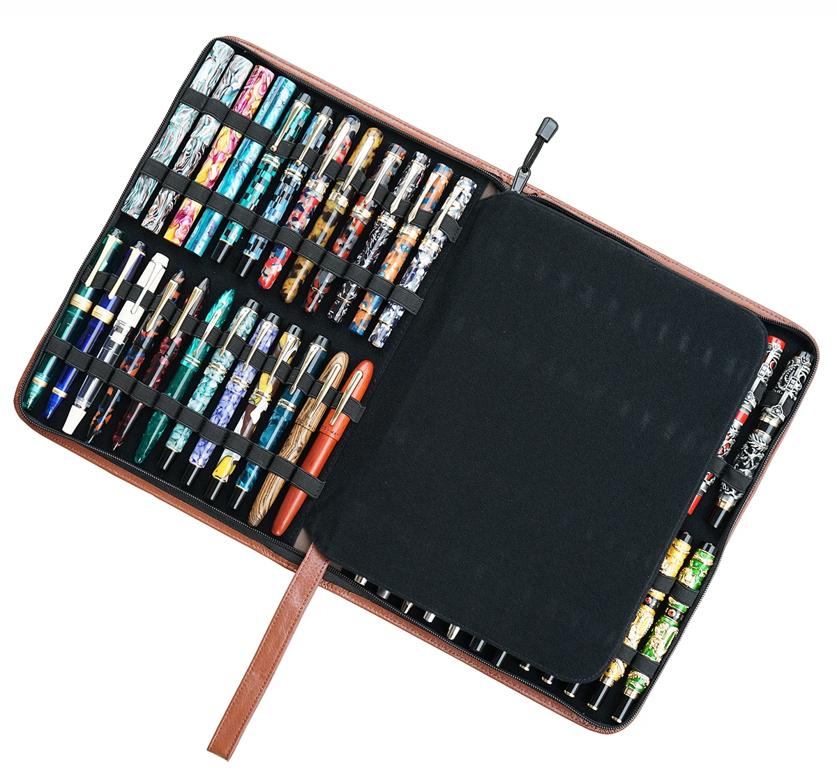 Etui-a-stylos-en-cuir-veritable-pour-46-stylos-a-plume-sac-a-crayons-en-cuir-de-vache-porte-cafe-pour-bille-rollerball-adapte-a-differentes-tailles