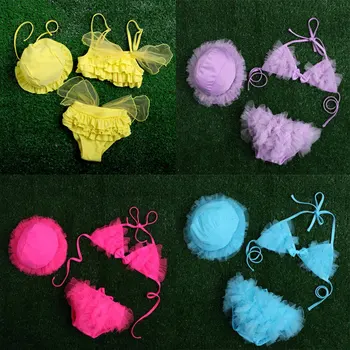 

newborn photography props baby girls Bikini Swimsui clothes accessories clothing infant girl costume outfit
