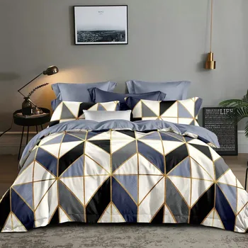 

LOVINSUNSHINE Geometry Bed Linen White Duvet Cover 2 People Quilts For Double Bed DS08#