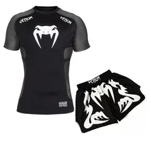 T shirtMMA Трусы трикотажные спортивные шорты с коротким рукавом с принтом боксерские ММА шорты мужские шорты кикбоксинг, муай-тай боксео grappling thai