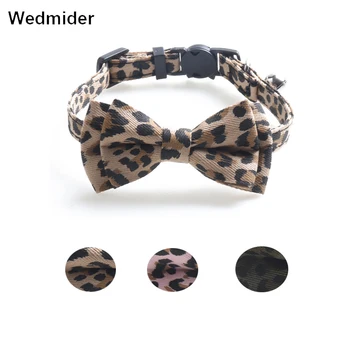 

Cat Collar Breakaway Bow Tie Bell Accessories Cotton Plaid Dots Collars Quick Release Puppy Cat Kitten Collar 17-28cm