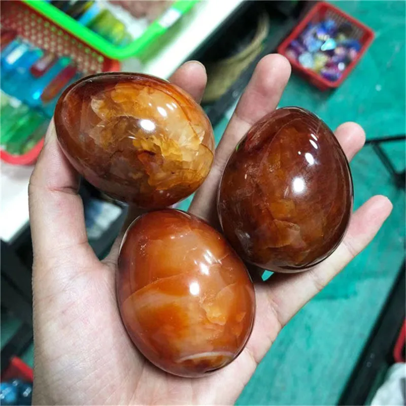 Natural Carnelian Eggs Quartz Crystals Healing Gemstone Agate Yoni Eggs For Halloween Gifts 5
