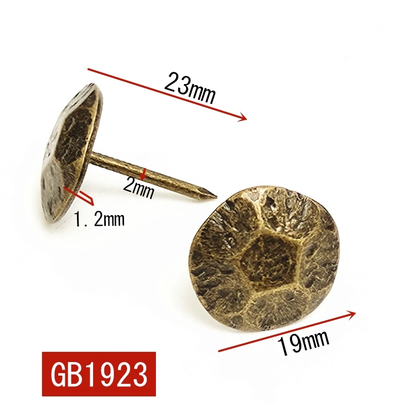 50pcs Furniture Antique Bronze Decorative Upholstery Nail Turtle Back Tacks Studs Pins Vintage Style Hardware upholstery nail