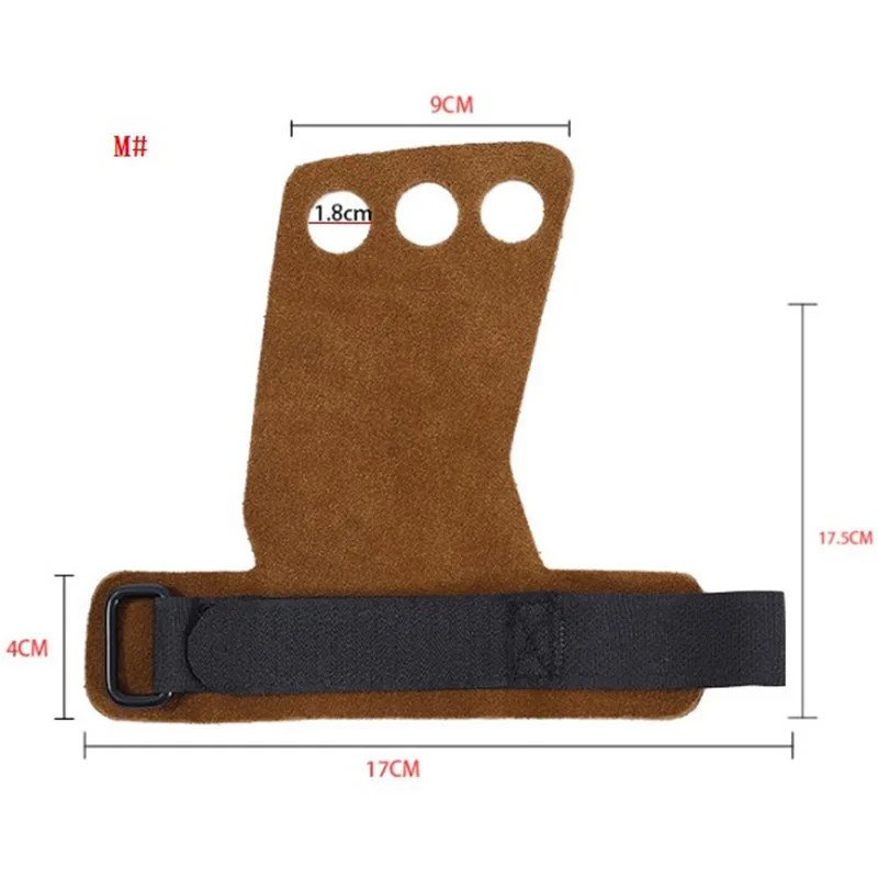 Description Picture 5 of item1 Pair Palm Protectors Hand Grip Cowhide Crossfit Gymnastics Guard  Gloves Pull Up Bar Weight Lifting Glove Gym Gloves Workout