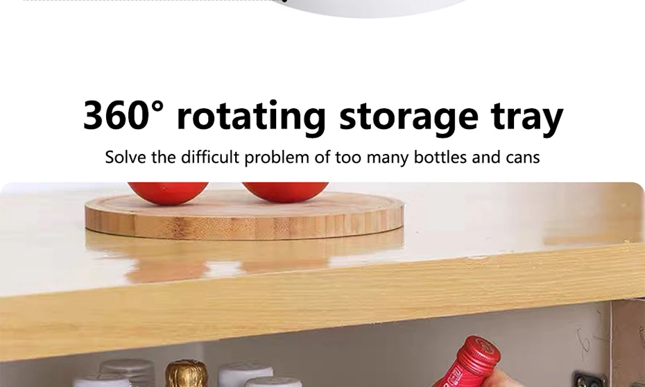 360 Rotating Storage Tray Multi-Functional Set Of 2