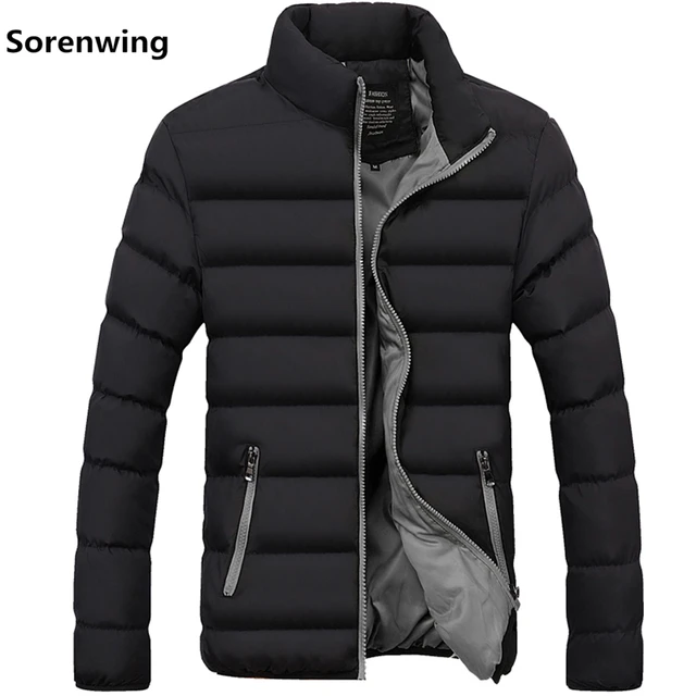 New Mens windbreakers Solid winter jacket men Casual Parkas Men Thermal Coats Slim Fit Thick Warm Mens Coat Brand Clothing 5XL