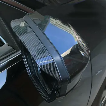 

2pcs Carbon Fiber Color Side Door Mirror Rain Visor Guard Trim For Honda Civic 2016+ High Quality ABS Car Exterior Accessories