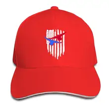 Бейсбольная Кепка унисекс с американским флагом и уткой, Классическая Регулируемая Кепка на липучке